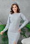 Women's Crew Neck Ribbed Pattern Long Slit Detail Premium Yarn Skirted Knitwear Set 224396Crs - 2