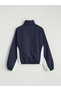 Two Mt Shop Quality Lcw Kids Navy Blue Stand Collar Girls' Jacket - 4