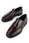 , Men's Genuine Leather Shoes 153745Z300062 Claret Red - 5