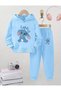 Girl's Baby Blue Ka Hooded Tracksuit Set