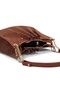 Taba Nubuck Chain Detailed Pleated Women's Shoulder Bag - 7