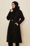 معطف K بغطاء رأس مع حزام 90590 - 3