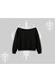 White Boat Neck Sweatshirt Custom Logo - 2