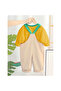 Kids’ Dungaree 2‑Piece Set | 24-36 Months | Yellow & Beige | Cotton | Soft | 3D Dinosaur Tail - 3