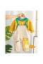 Kids’ Dungaree 2‑Piece Set | 0-12 Months | Yellow & Beige | Cotton | Soft | 3D Dinosaur Tail - 5