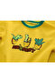 Kids’ Dungaree 2‑Piece Set | 0-12 Months | Yellow & Beige | Cotton | Soft | 3D Dinosaur Tail - 4