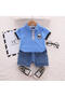 Kids’ Summer 2-Piece Set | 24-36 Months | Light Blue Polo & Denim Blue Shorts | Soft - 2