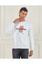 Men Ivory Bonded Crew Neck Sweatshirt