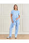 Women Blue Printed Active Pants - 2