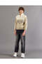Senior Boys Beige Half Zipper Sweatshirt - 2
