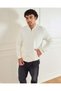 Men Ivory Jacquard Bomber Jacket - 5