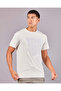 Men White Basic Graphic T-Shirt