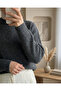 Ribbed Long Knit Sweater - Smoked - 3
