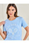 Women Blue Printed Casual T-Shirt - 4