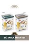 Stefanplast Rectangular Snackbox 2.2 Lt Green/White & Stefanplast Rectangular Snackbox 2.2 Lt Grey/White