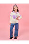 Girls White Embroidered Hooded Sweatshirt - 2