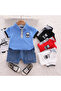 Kids’ Summer 2-Piece Set| 12–18 Months | White & Light Blue |Cotton | T-Shirt & Shorts | Soft - 3