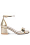 Women Metallic Block Heel Sandals in Gold - 2