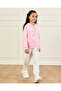 Girls Pink Printed Hooded Sweatshirt - 5