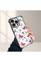 iPhone 16 Pro Compatible Transparent Silicone Flutter Protective Case Butterfly Patterns