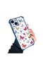 iPhone 14 Compatible Transparent Silicone Flutter Protective Case Butterfly Patterns - 3