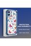 Samsung Galaxy A04E Compatible Transparent Silicone Flutter Protective Case Butterfly Patterns - 4