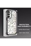 Samsung Galaxy A15 Compatible Transparent Silicone Flutter Protective Case Flower Patterns - 3