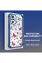 Xiaomi Redmi Note 10 Pro Compatible Transparent Silicone Flutter Protective Case Butterfly Patterns - 5