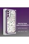 Samsung Galaxy A34 Compatible Transparent Silicone Flutter Protective Case Flower Patterns - 3