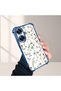 Realme C55 Compatible Transparent Silicone Flutter Protective Case Flower Patterns - 4
