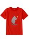 Cotton Fabric Children's T-Shirt – Bicycle Elephant and Cake Printed T-Shirt