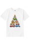 Cotton Fabric Children's T-Shirt – Christmas Tree with Vehicles Printed