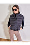 Women Black Padded Vest Jacket - 5