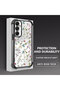 Samsung Galaxy A05S Compatible Transparent Silicone Flutter Protective Case Flower Patterns - 3