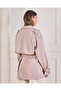 Women Pink Double Breasted Trench Coat - 3