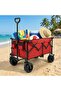 Foldable Wagon Trolley Cart - 150 KGS | Multipurpose Camping trolley(Red) - 5