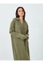 Khaki Ribbed Long Sleeve Sleep T-Shirt Dress - 2