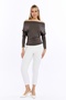 Women's Asymmetrical Shoulder Detail Blouse - 9