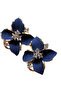 Blue New Elegant and Noble Earrings Blue Flower Crystal Camellia Earrings Ladies Simple Christmas Ea - 4