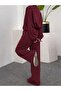Women's Mock Neck Stitch Detail Jacket Sweatpants Set - 3