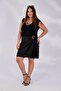 Plus Size Buckle Detail Women's Skirt Black