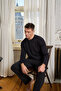 Men's Combed Cotton Buttoned Collar Black Pajama Set