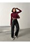 High Waist Loose Leg Leather Pants - 3