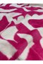 Pink and White Patterned Welsoft Fabric Double-Sided - Soft and Fluffy Texture - 3