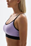 Astura Model Thin Straps Comfortable Women's Bustier with Cross Detail on the Back Lilac Color - 4