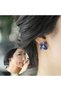 Blue New Elegant and Noble Earrings Blue Flower Crystal Camellia Earrings Ladies Simple Christmas Ea - 2