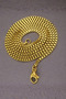 Ottoman Gold Color Cubic Men's Necklace Chain Thin Elegant Model - 4