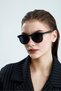 Looklight Club Master London Oval Rimmed Black Sunglasses - 6