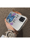 Samsung Galaxy A12/M12 Compatible Stitch Couple Pattern Case Silicone Edge Hard Back Anti-Fall - 4