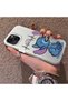 iPhone 14 Plus/15 Plus Compatible Stitch Couple Pattern Case Silicone Edge Hard Back Anti-Fall - 3